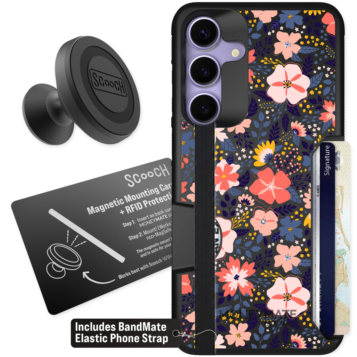 Scooch Moneymate Wildflowers for Galaxy S25+ — Starter Bundle