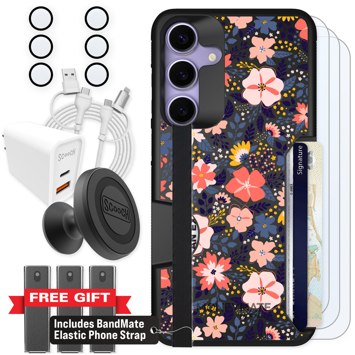 Scooch Moneymate Wildflowers for Galaxy S25+ — Ultimate Bundle