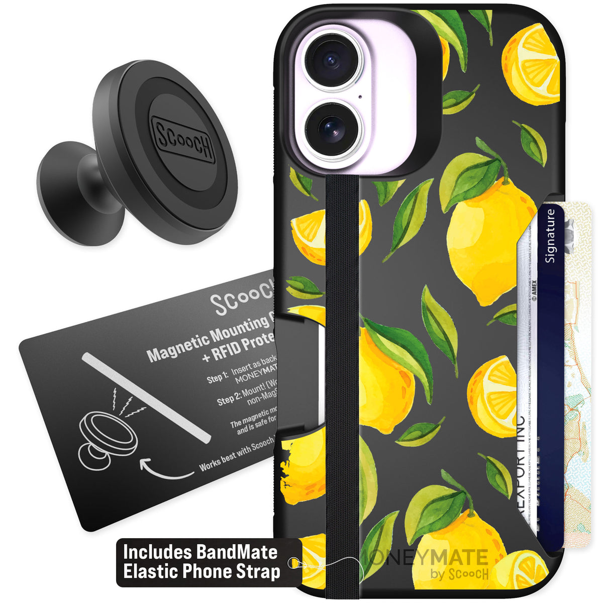Scooch Moneymate Amalfi Lemons for iPhone 17 — Starter Bundle
