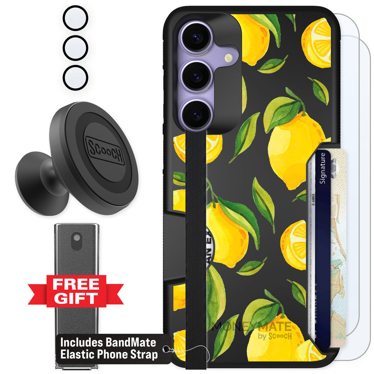 Scooch Moneymate Amalfi Lemons for Galaxy S25+ — Defender Bundle