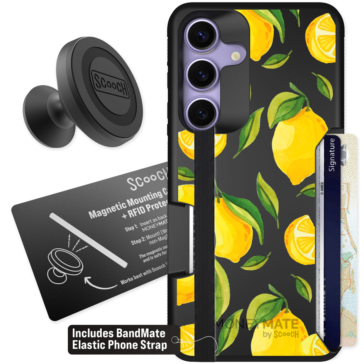 Scooch Moneymate Amalfi Lemons for Galaxy S25 — Starter Bundle