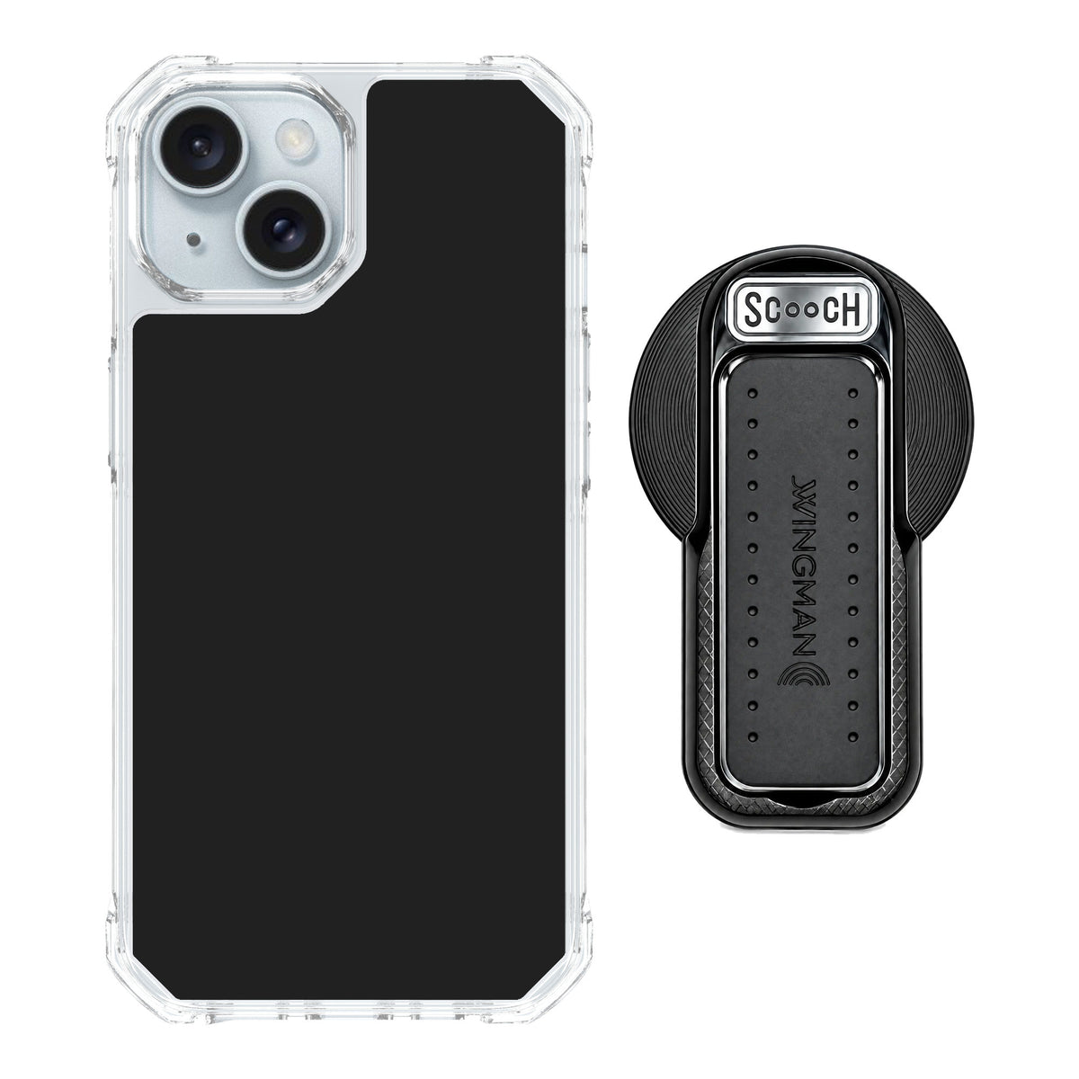 Scooch MagCase Black for iPhone 15 — MagSafe Wingback Bundle - Black
