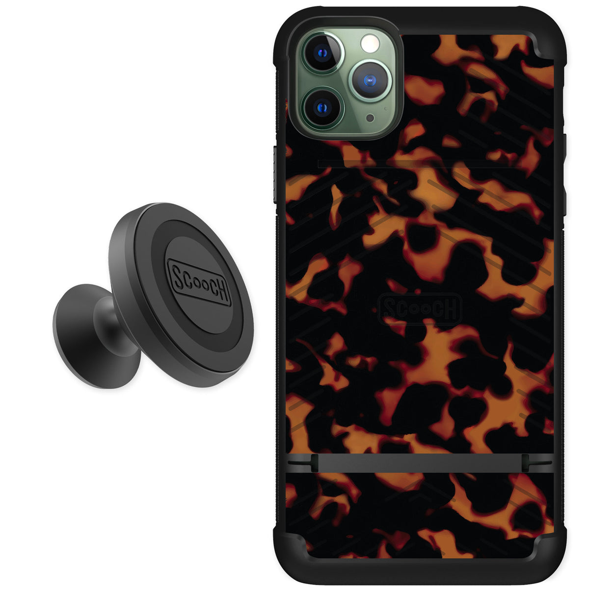 Scooch Wingmate Tortoise Shell for iPhone 11 Pro Max — Starter Bundle