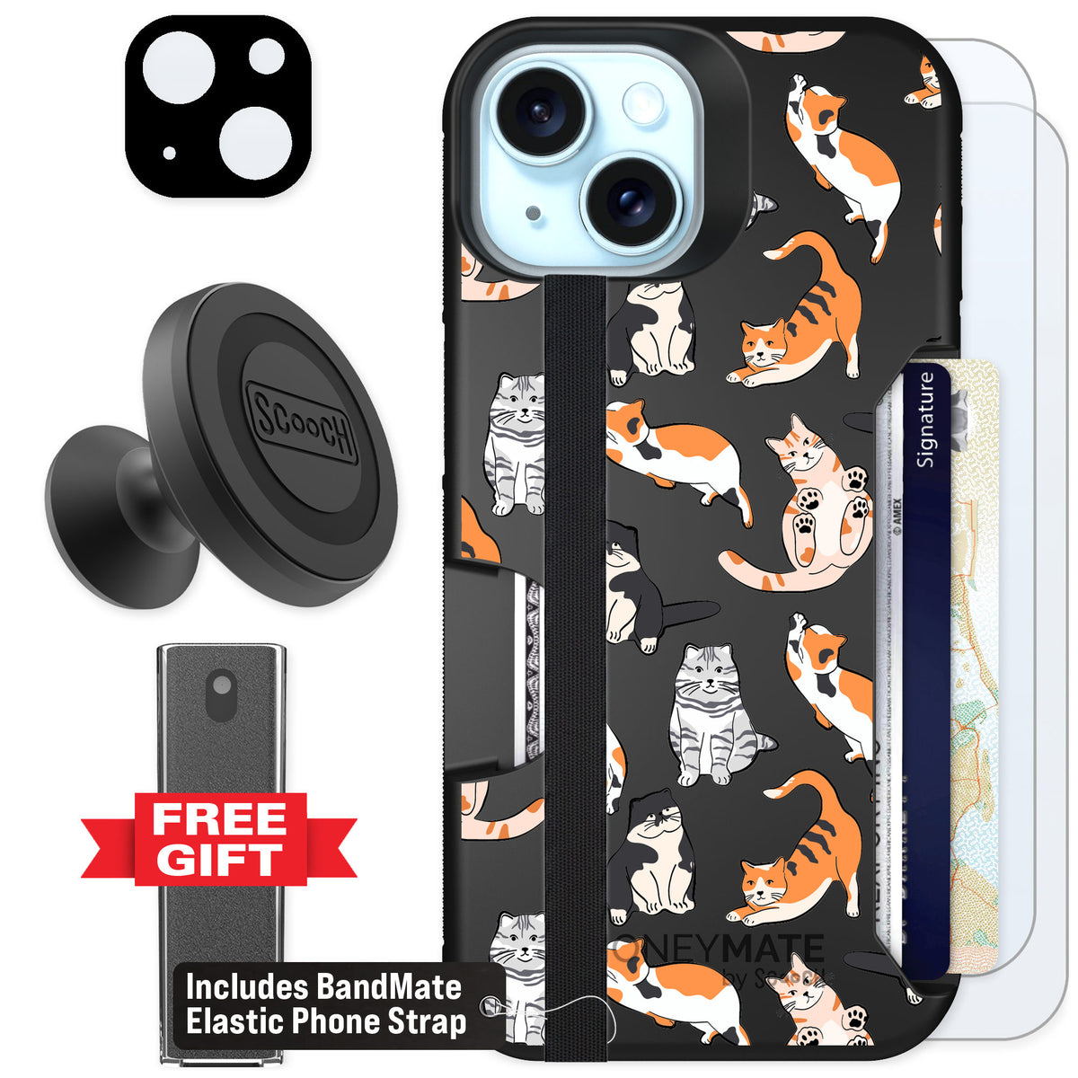 Scooch Moneymate Kitty Crew for iPhone 13 — Defender Bundle