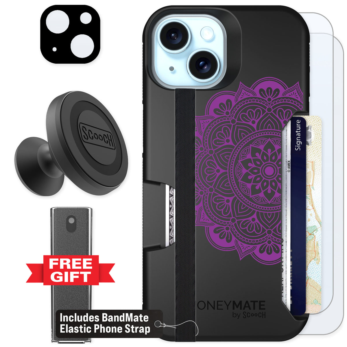 Scooch Moneymate Mandala Dreams for iPhone 14 — Defender Bundle