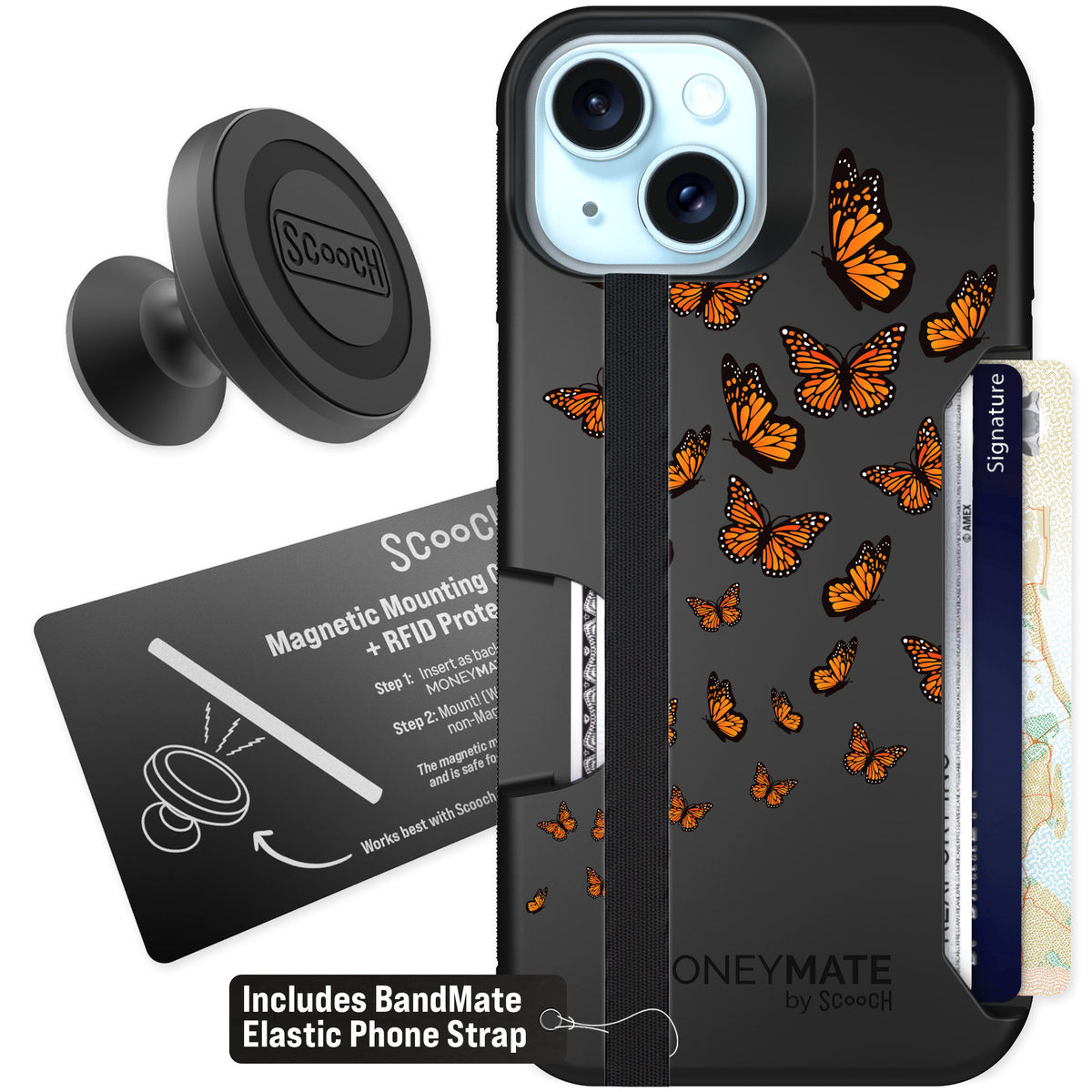 Scooch Moneymate Monarch Flight for iPhone 13 — Starter Bundle