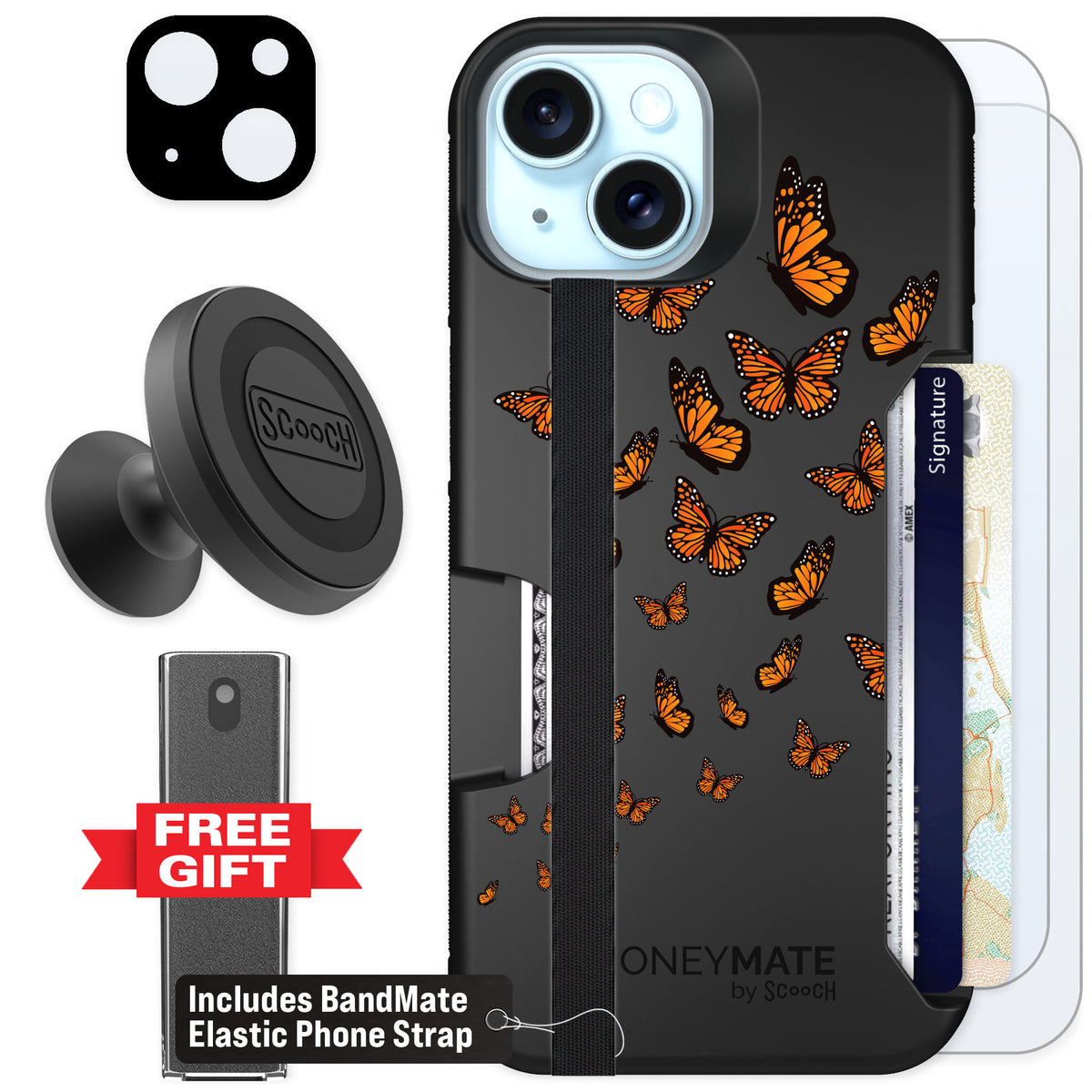 Scooch Moneymate Monarch Flight for iPhone 13 — Defender Bundle