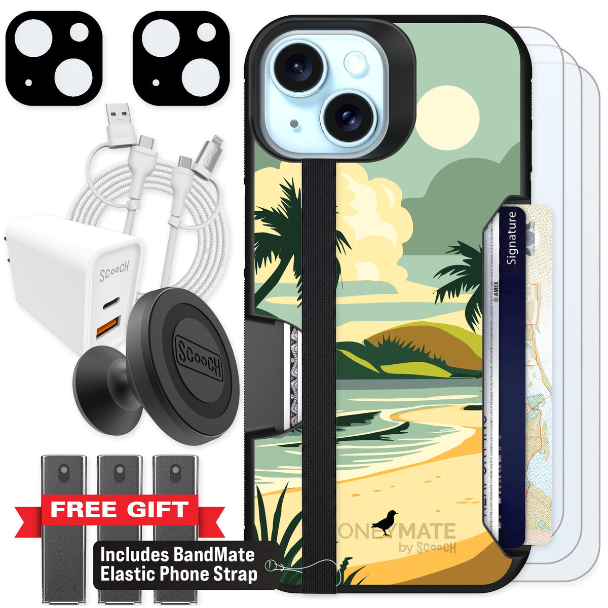 Scooch Moneymate Paradise Cove for iPhone 13 — Ultimate Bundle