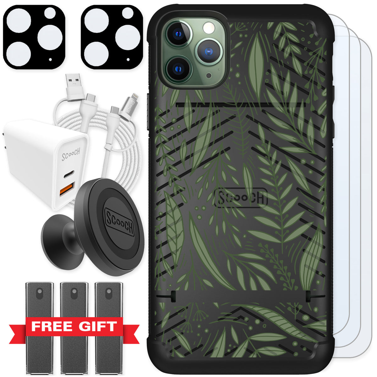 Scooch Wingmate Willow Garden for iPhone 11 Pro Max — Ultimate Bundle