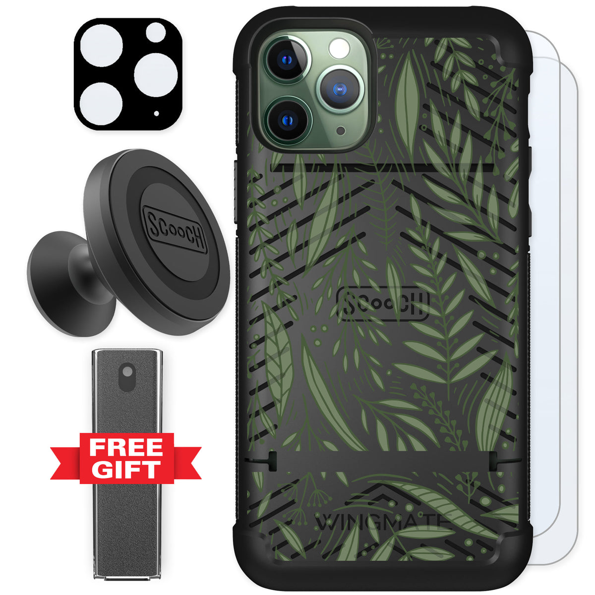 Scooch Wingmate Willow Garden for iPhone 11 Pro — Defender Bundle