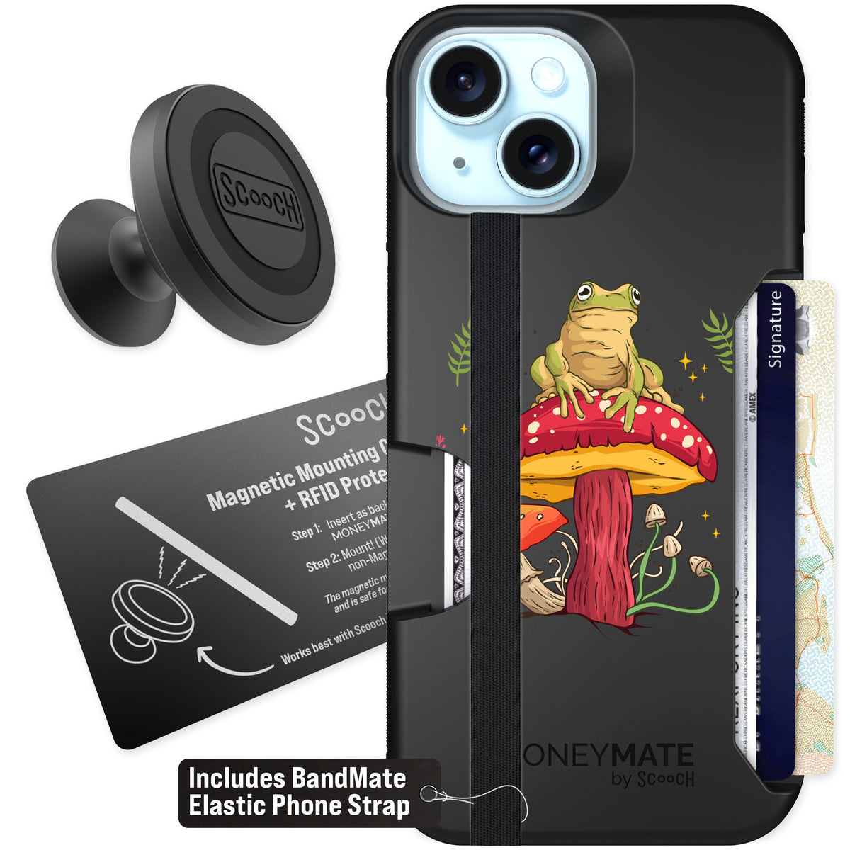 Scooch Moneymate Toadstool Frog for iPhone 14 — Starter Bundle