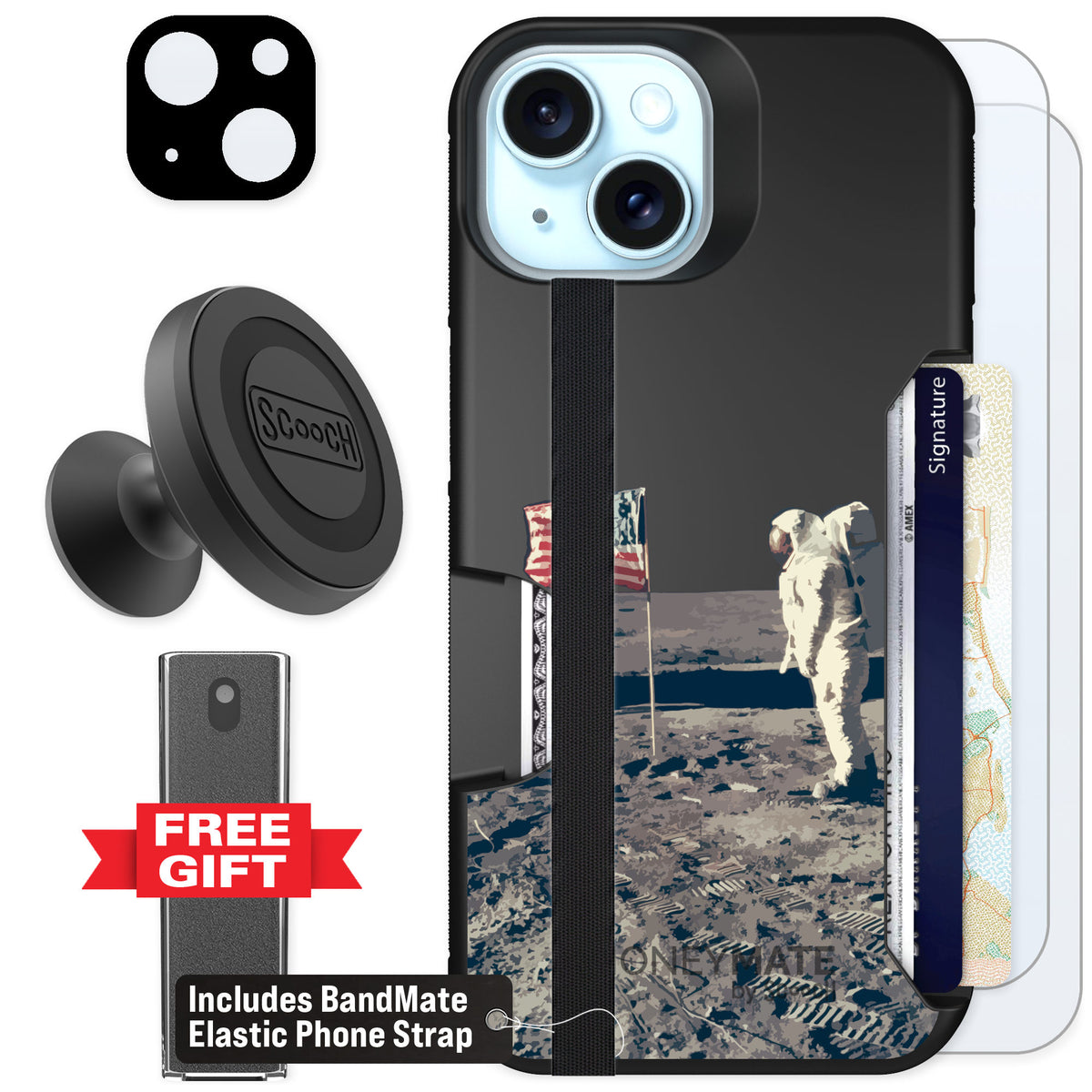 Scooch Moneymate Lunar Landing for iPhone 14 — Defender Bundle