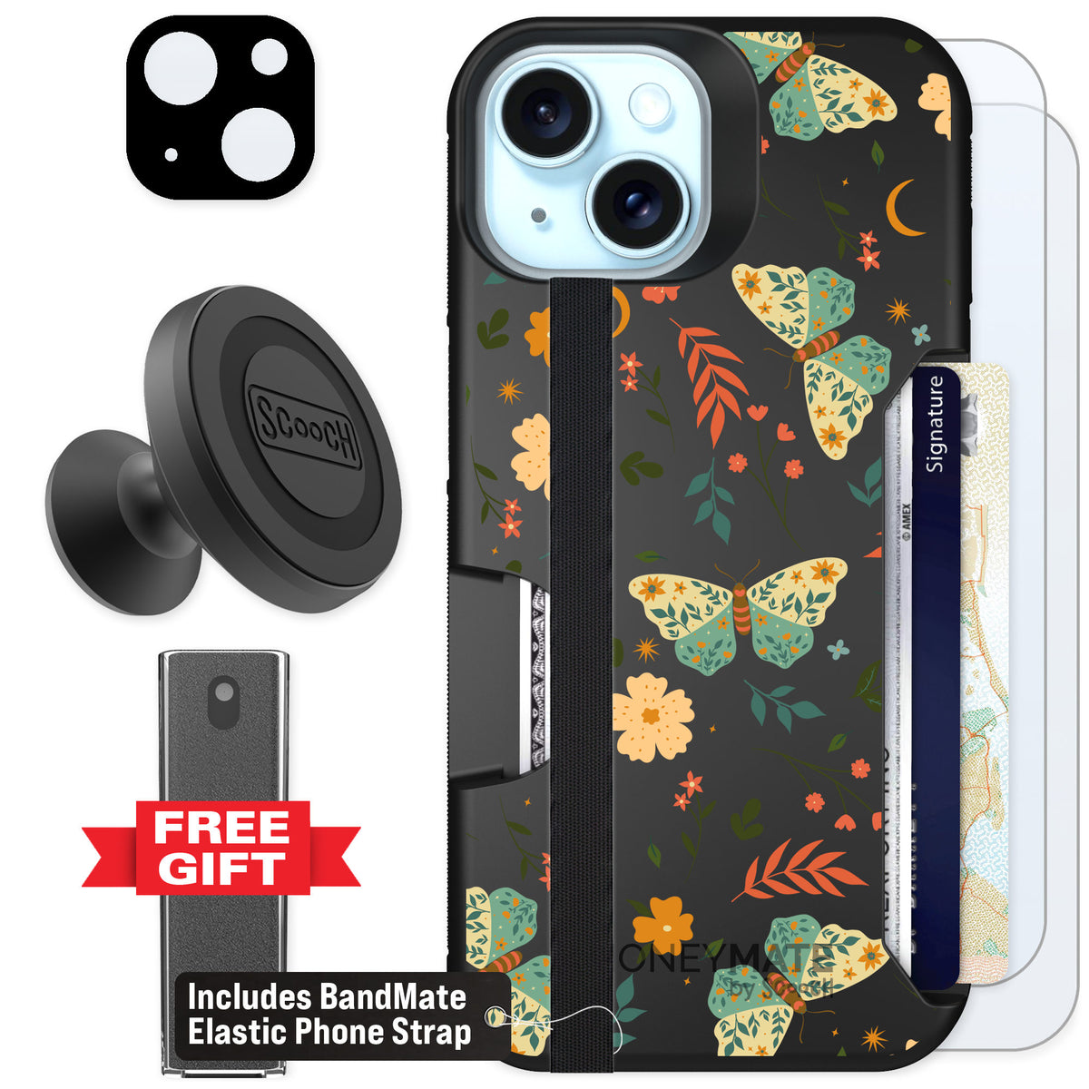 Scooch Moneymate Boho Nights for iPhone 14 — Defender Bundle