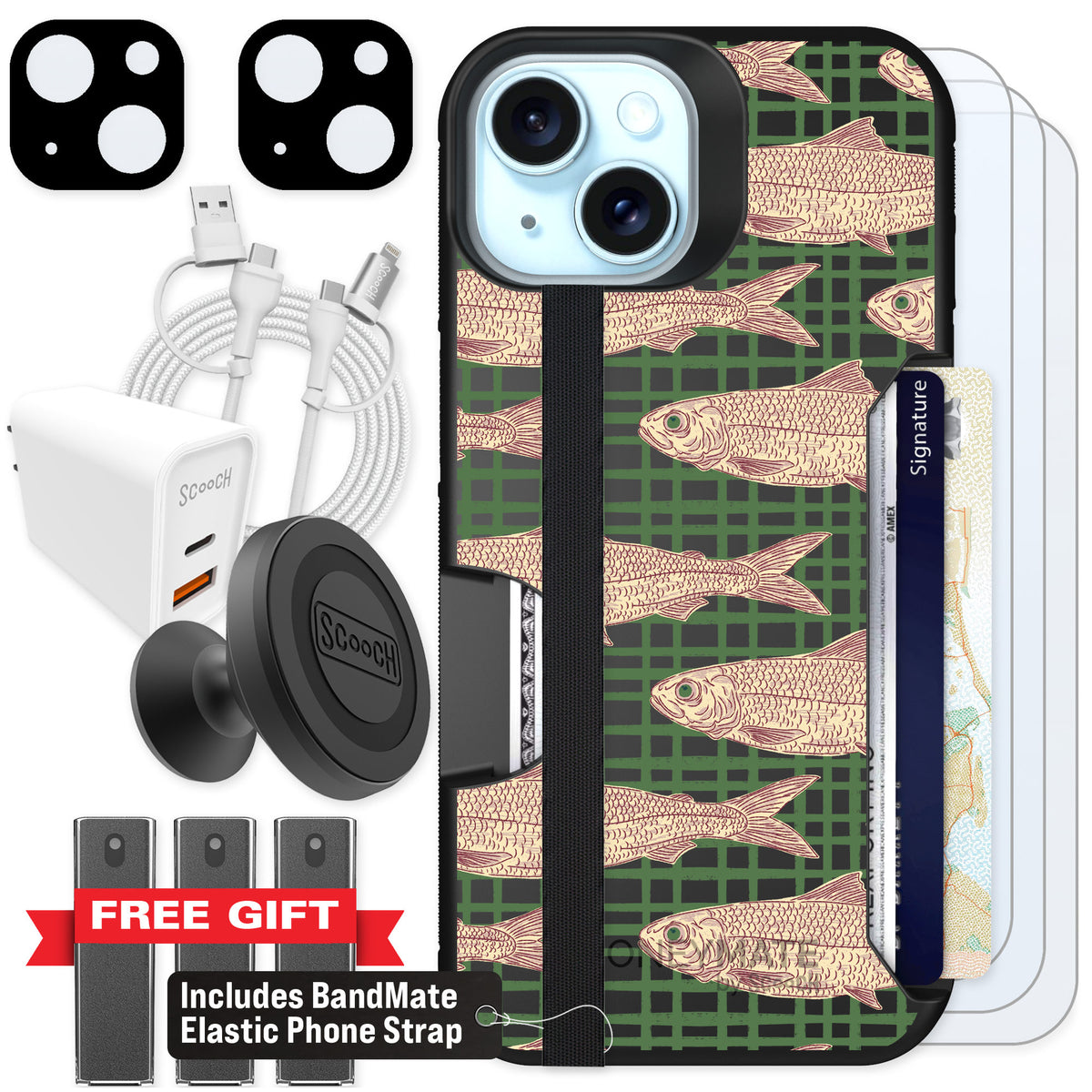 Scooch Moneymate Fresh Catch for iPhone 14 — Ultimate Bundle