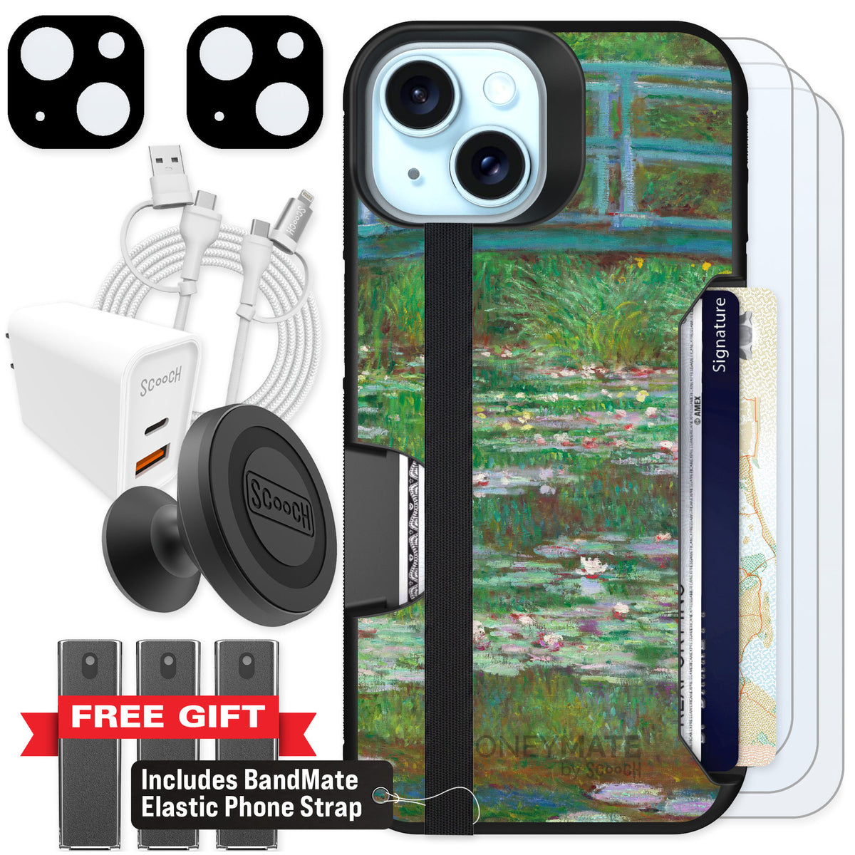 Scooch Moneymate Japanese Footbridge for iPhone 13 — Ultimate Bundle