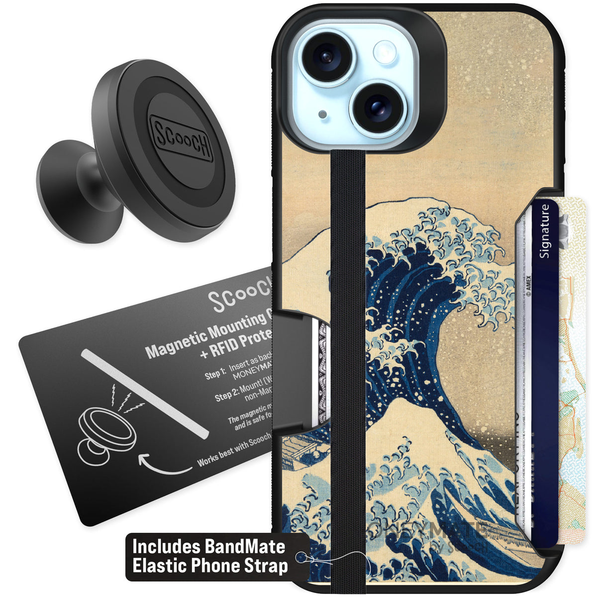 Scooch Moneymate Great Wave for iPhone 14 — Starter Bundle