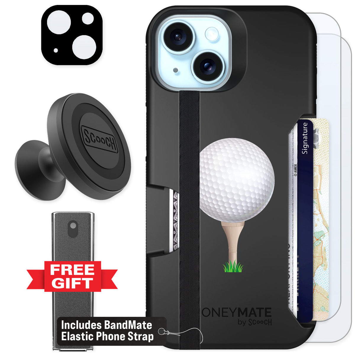 Scooch Moneymate Tee Time for iPhone 14 — Defender Bundle