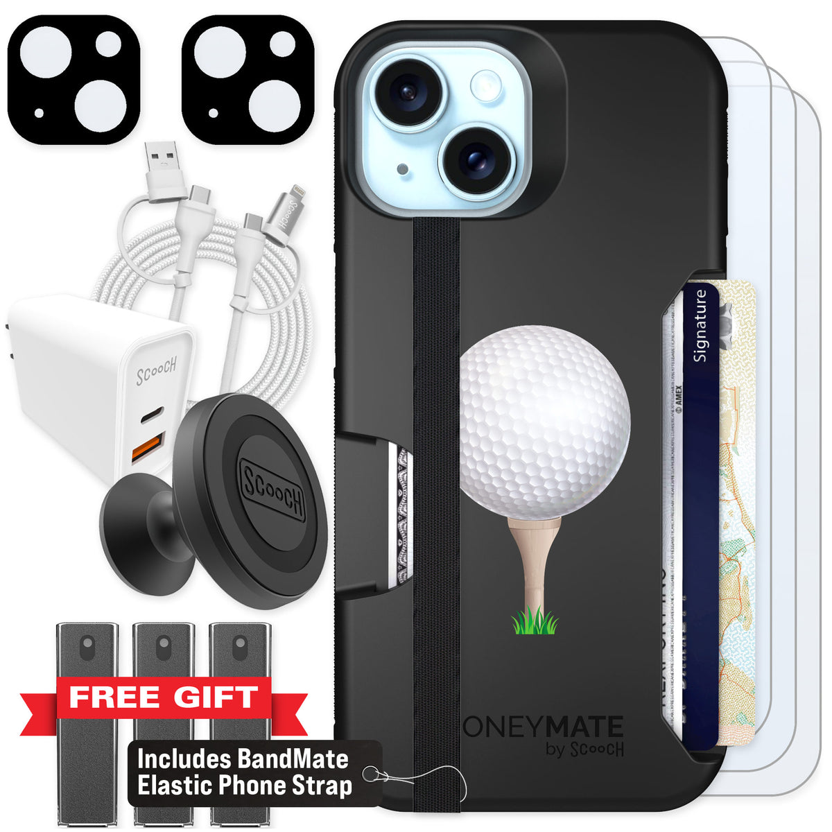 Scooch Moneymate Tee Time for iPhone 14 — Ultimate Bundle