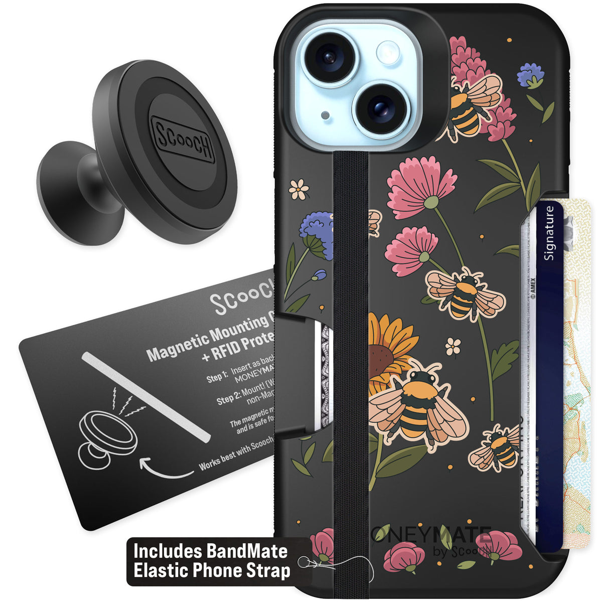 Scooch Moneymate Bee Happy for iPhone 13 — Starter Bundle