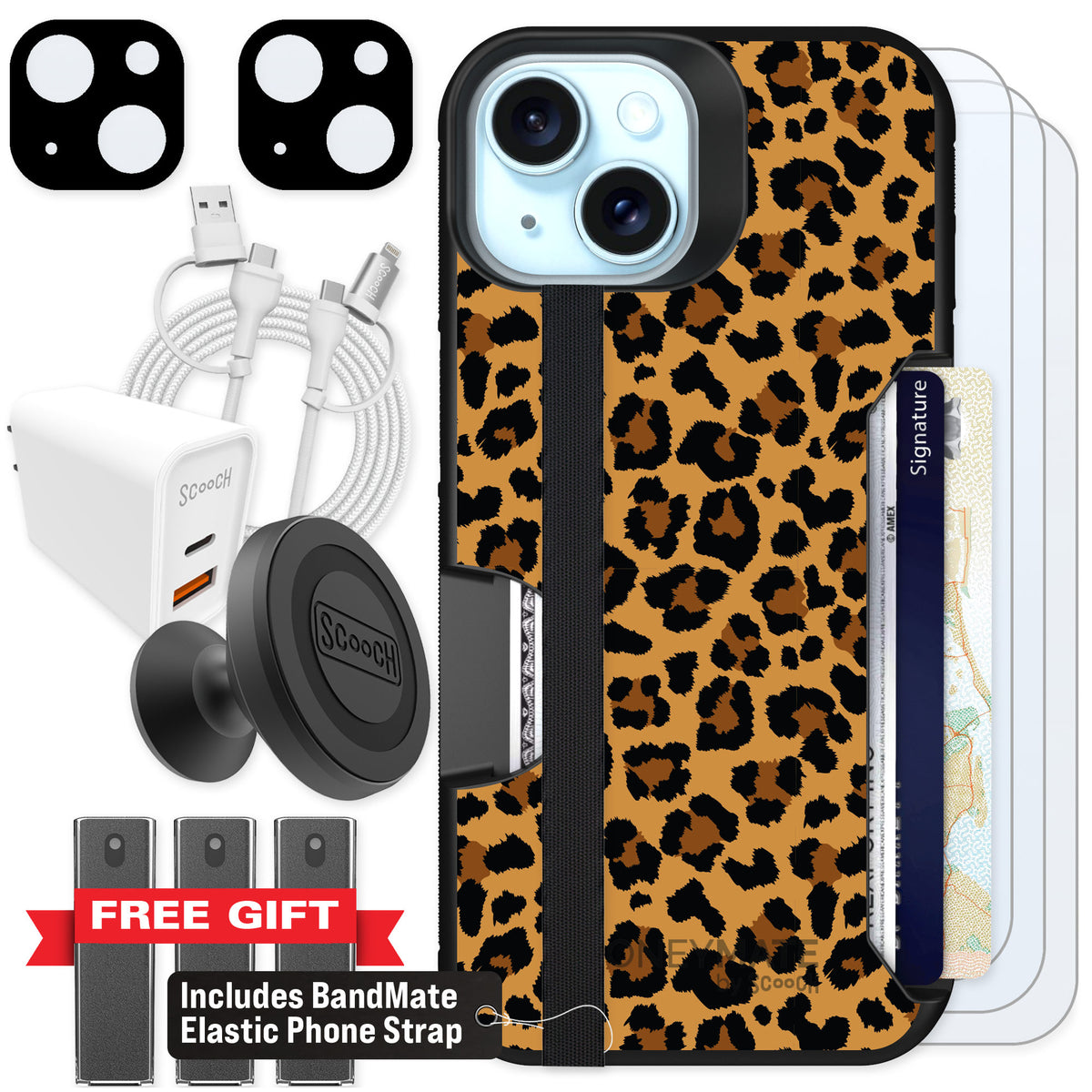 Scooch Moneymate Fierce Feline for iPhone 13 — Ultimate Bundle
