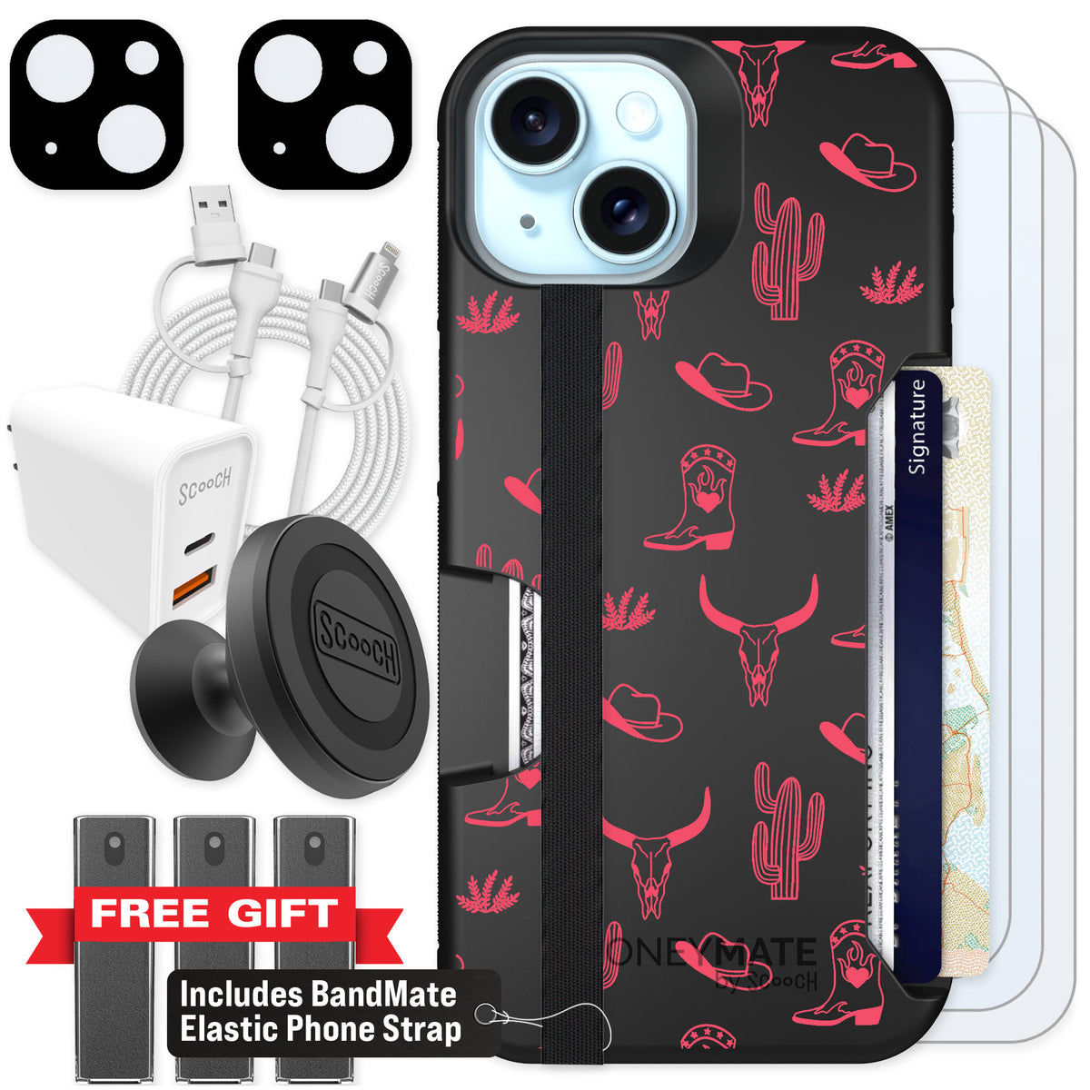 Scooch Moneymate Howdy Honey for iPhone 14 — Ultimate Bundle