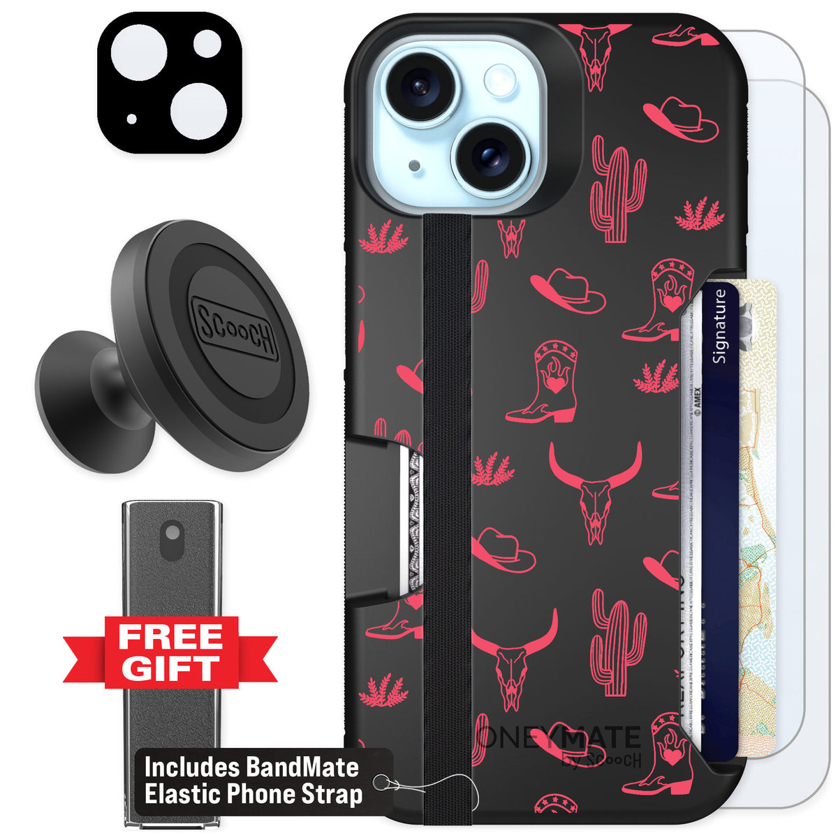 Scooch Moneymate Howdy Honey for iPhone 13 — Defender Bundle