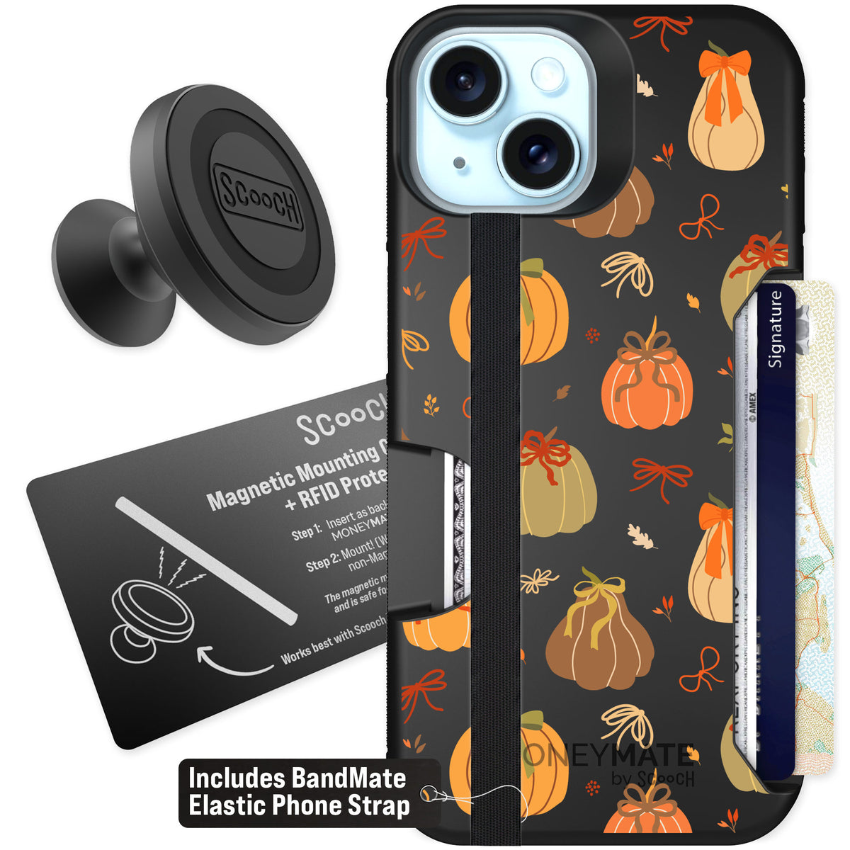 Scooch Moneymate Pretty Pumpkins for iPhone 13 — Starter Bundle