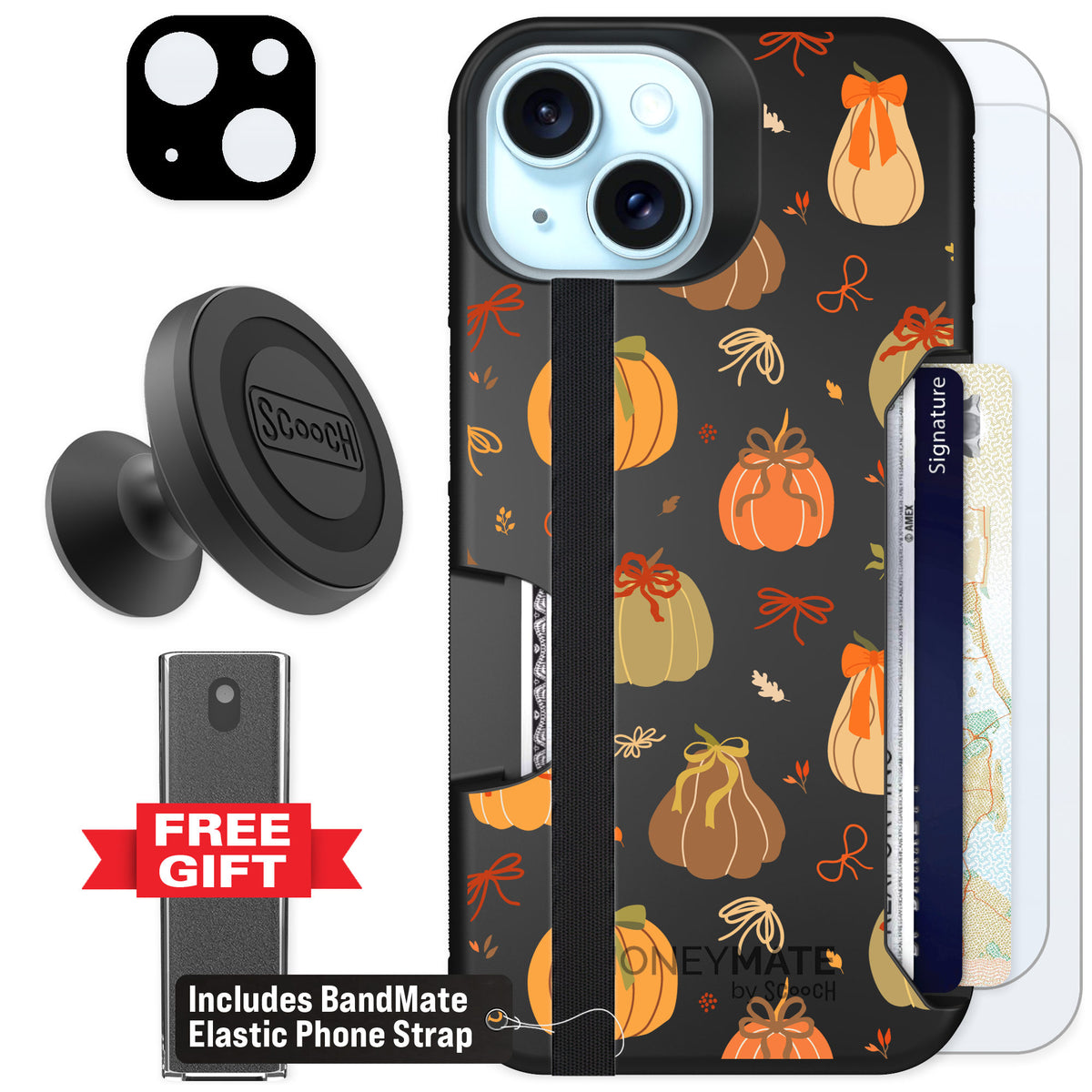 Scooch Moneymate Pretty Pumpkins for iPhone 13 — Defender Bundle