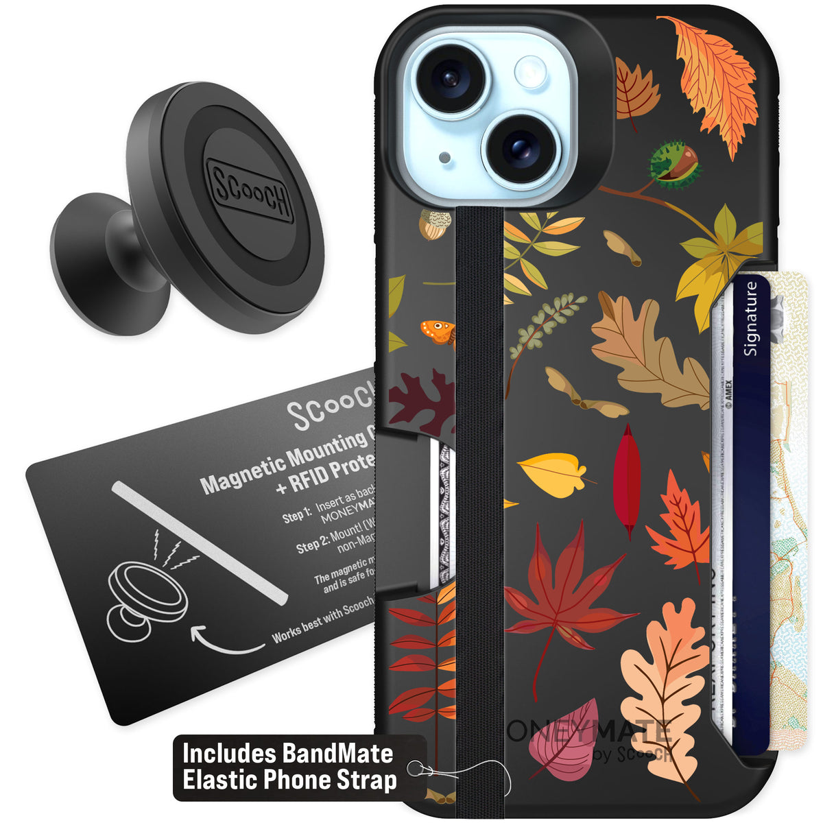 Scooch Moneymate Autumn Leaves for iPhone 14 — Starter Bundle