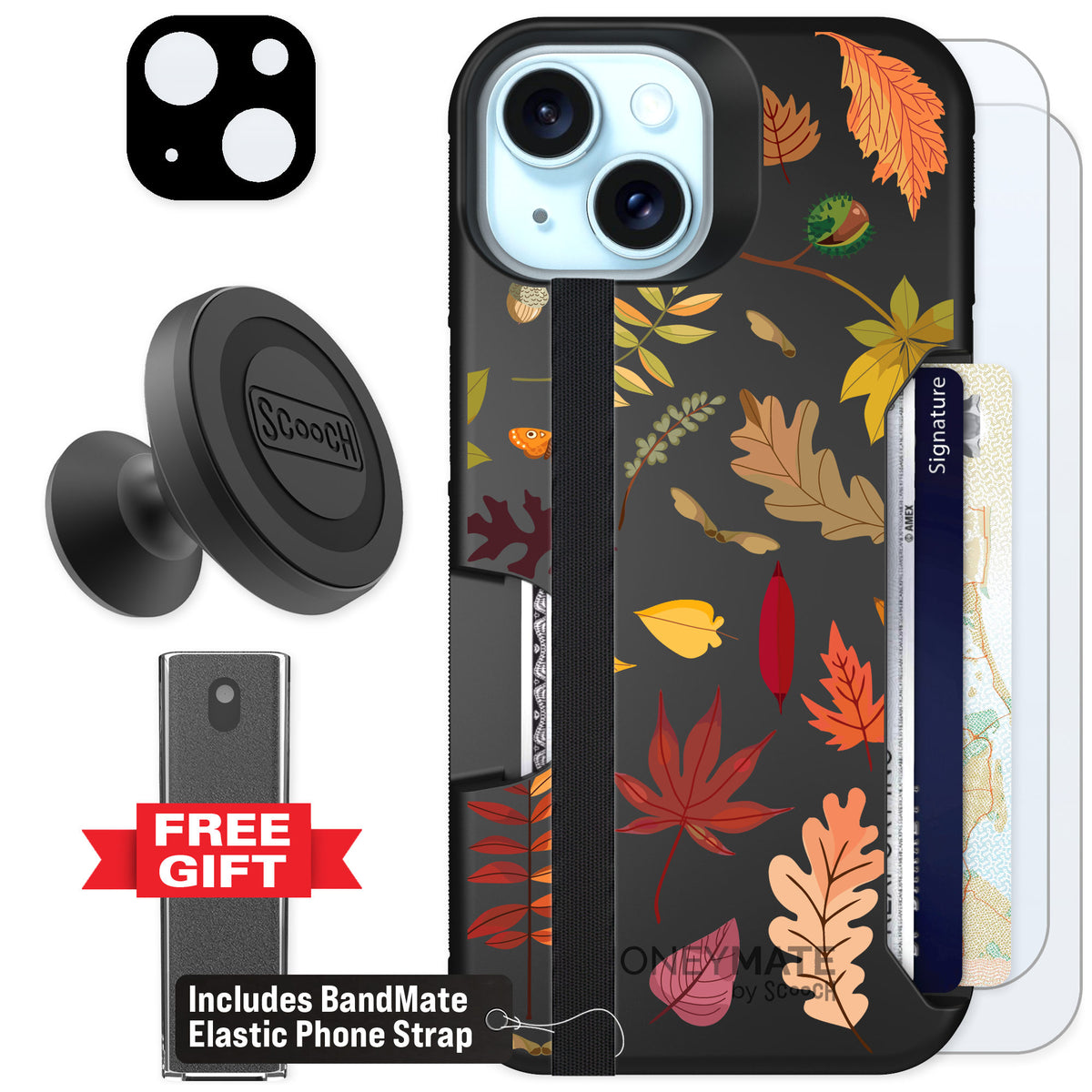 Scooch Moneymate Autumn Leaves for iPhone 13 — Defender Bundle
