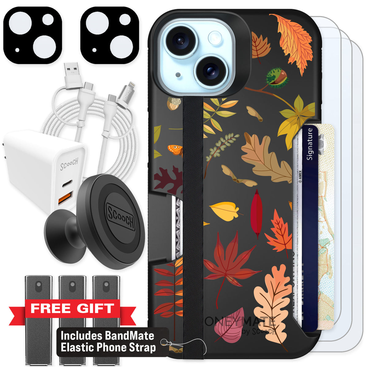 Scooch Moneymate Autumn Leaves for iPhone 13 — Ultimate Bundle