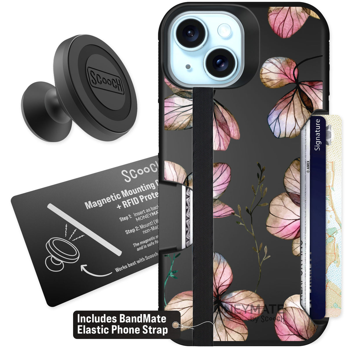 Scooch Moneymate Dried Flowers for iPhone 13 — Starter Bundle
