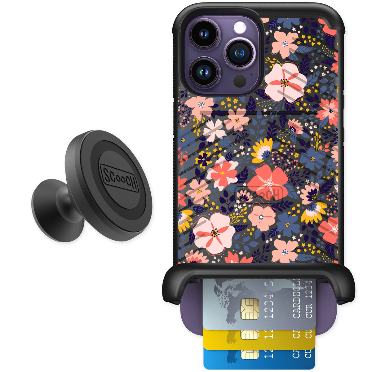 Scooch Wingmate Wildflowers for iPhone 14 Pro Max — Starter Bundle