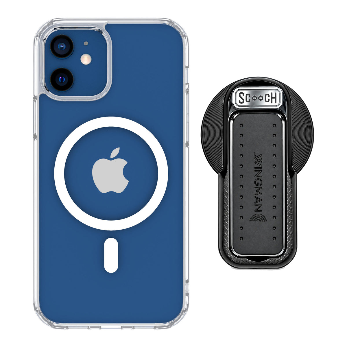 Scooch MagCase Clear for iPhone 12 — MagSafe Wingback Bundle - Black