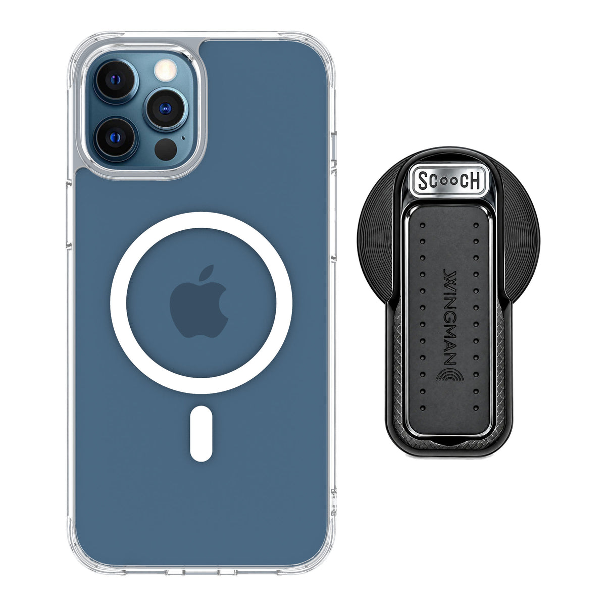 Scooch MagCase Clear for iPhone 12 Pro — MagSafe Wingback Bundle - Black