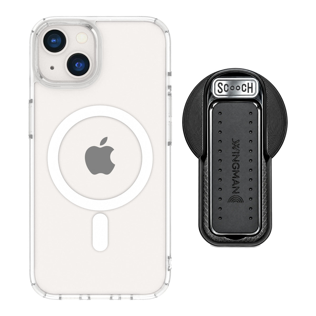 Scooch MagCase Clear for iPhone 13 — MagSafe Wingback Bundle - Black