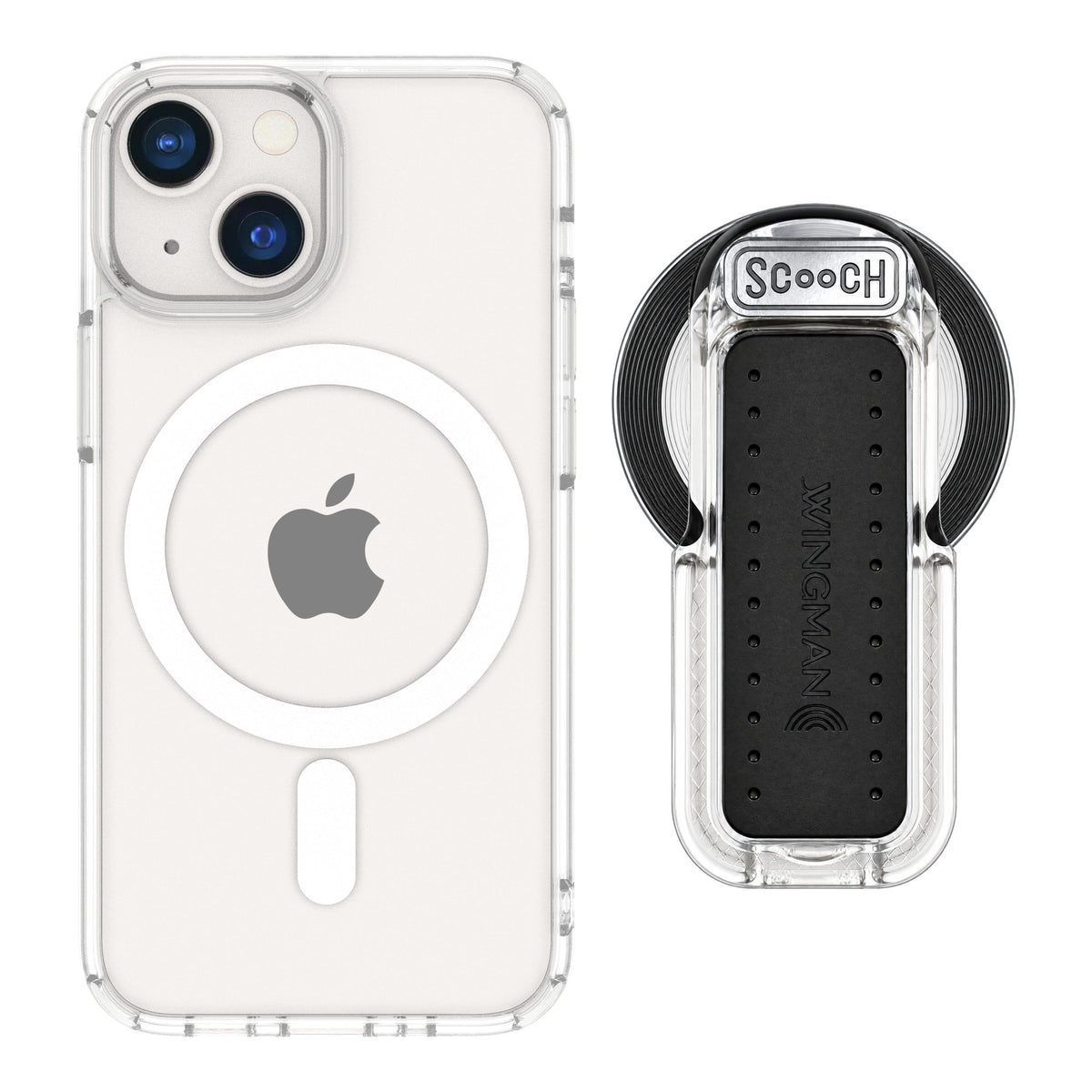 Scooch MagCase Clear for iPhone 13 mini — MagSafe Wingback Bundle - Clear