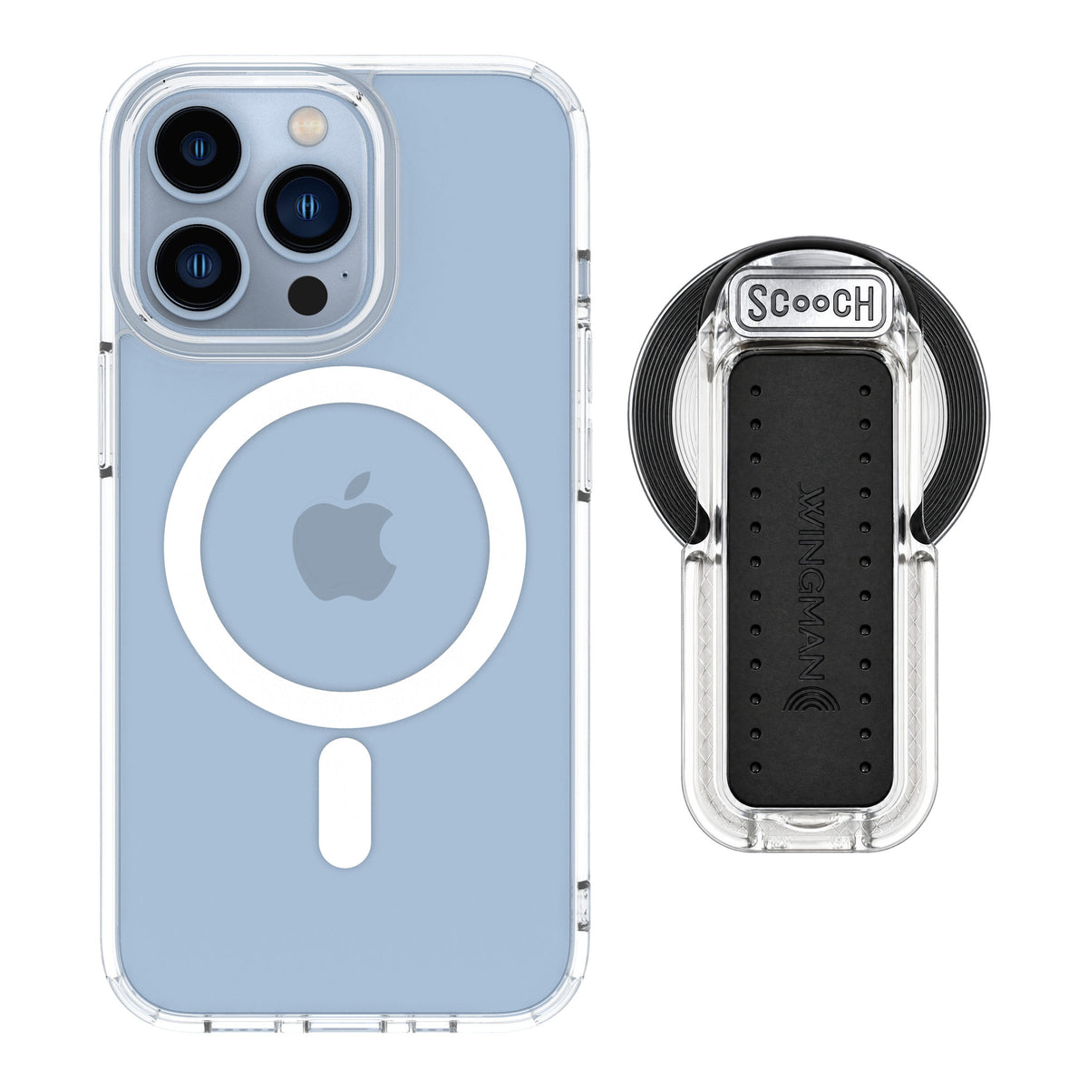Scooch MagCase Clear for iPhone 13 Pro — MagSafe Wingback Bundle - Clear