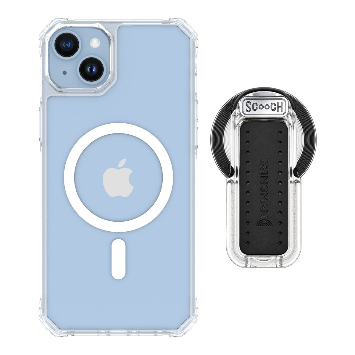 Scooch MagCase Clear for iPhone 14 Plus — MagSafe Wingback Bundle - Clear