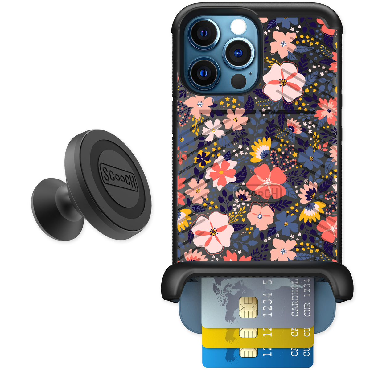 Scooch Wingmate Wildflowers for iPhone 12 Pro — Starter Bundle