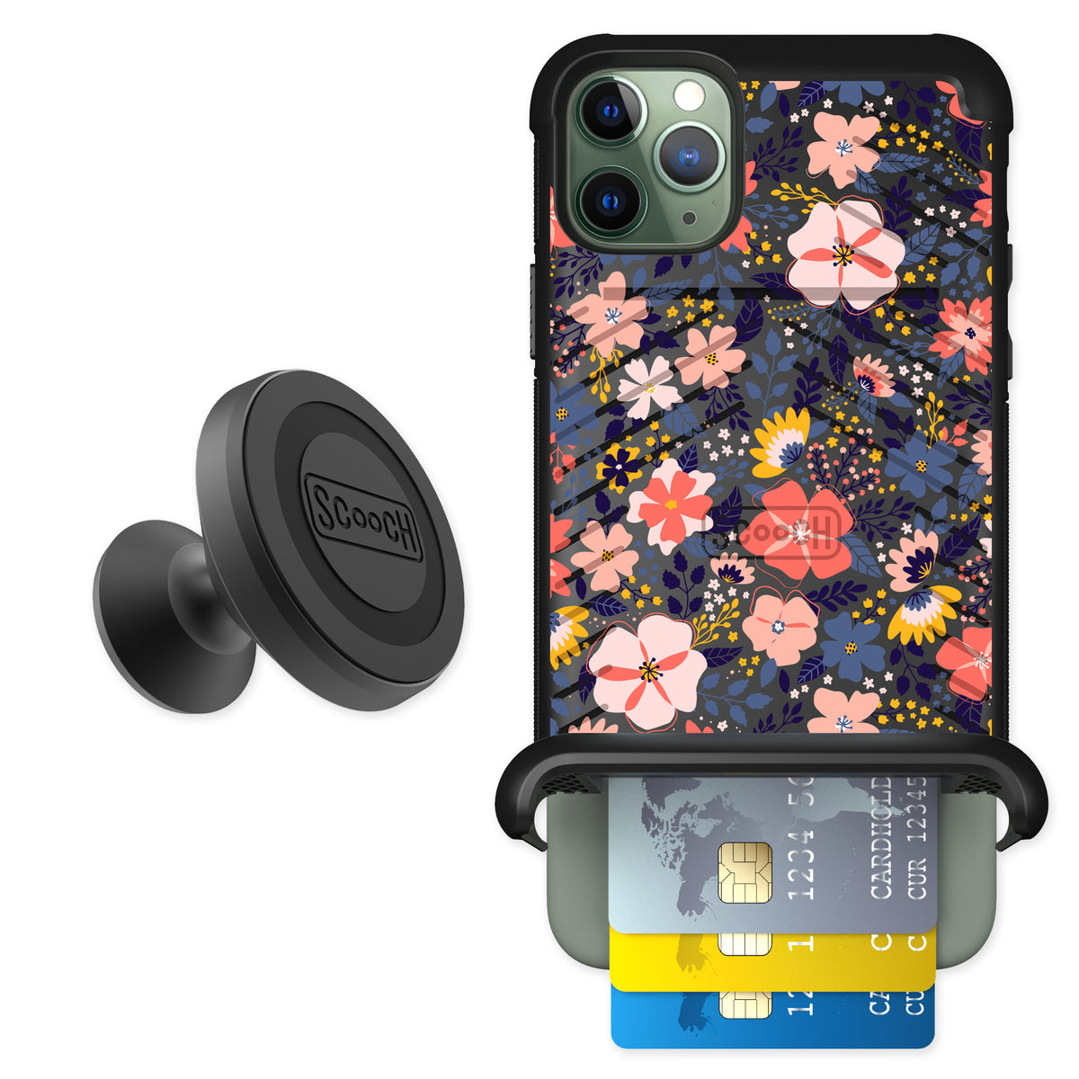 Scooch Wingmate Wildflowers for iPhone 11 Pro Max — Starter Bundle