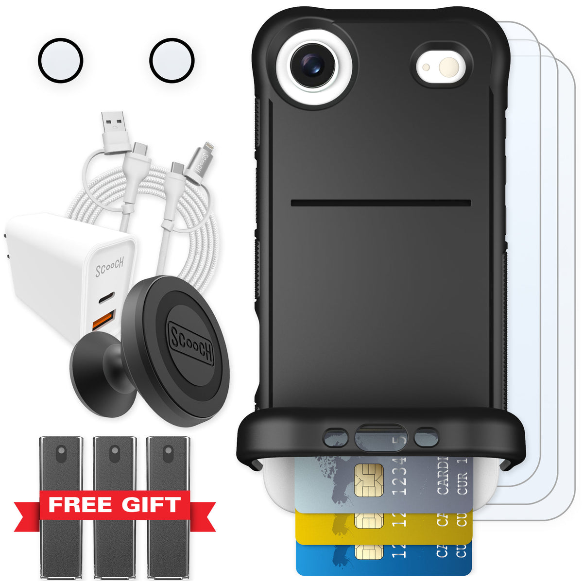 Scooch Wingmate Black for iPhone Air — Ultimate Bundle