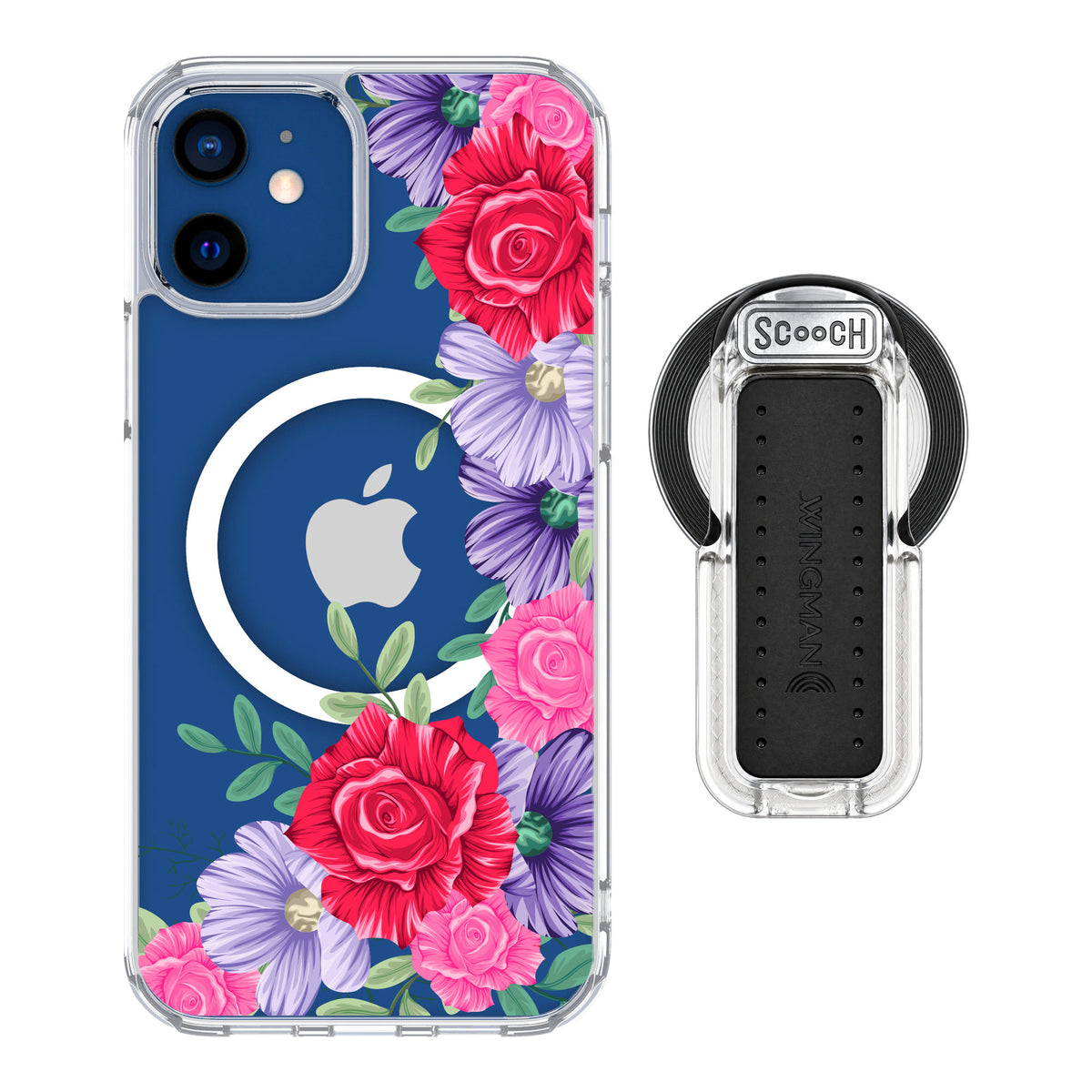 Scooch MagCase Spring Blossom for iPhone 12 Pro — MagSafe Wingback Bundle - Clear