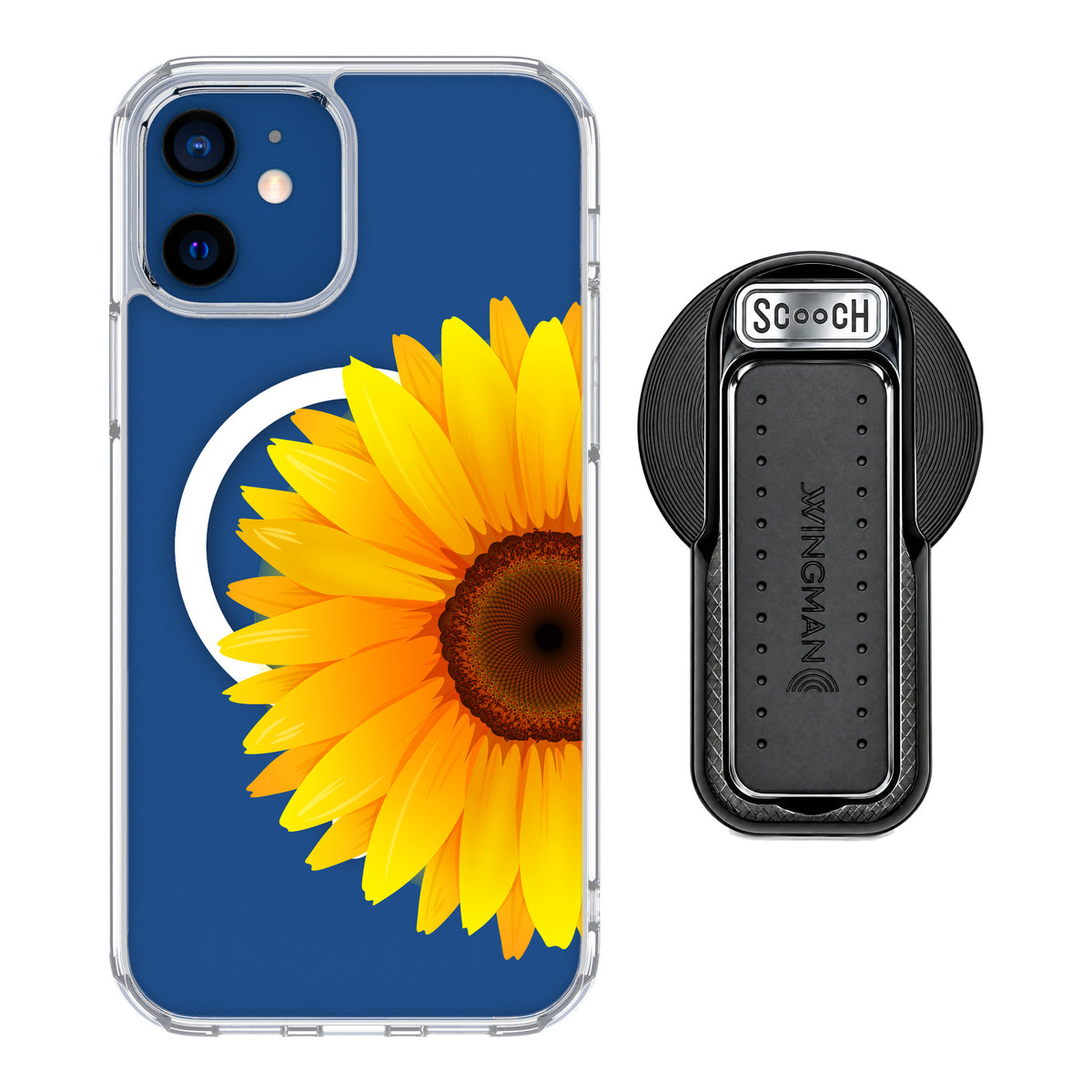 Scooch MagCase Sunflower for iPhone 12 — MagSafe Wingback Bundle - Black