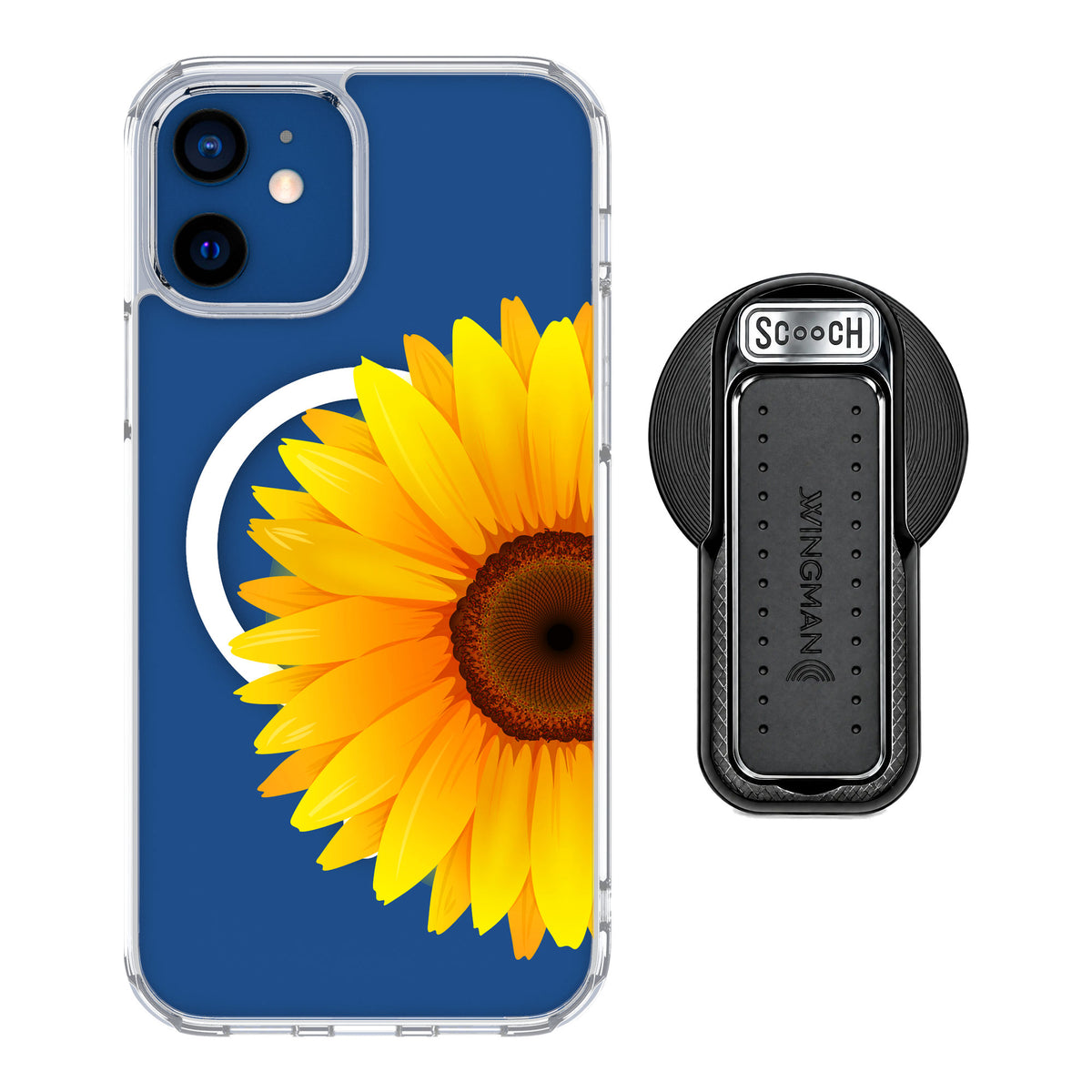 Scooch MagCase Sunflower for iPhone 12 Pro — MagSafe Wingback Bundle - Black