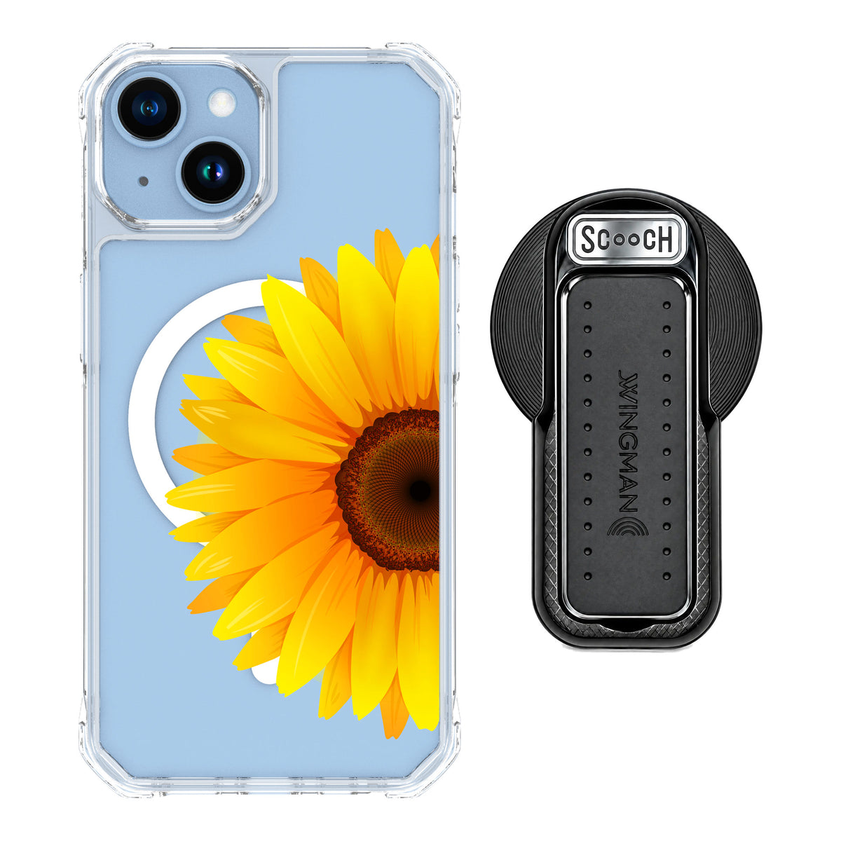 Scooch MagCase Sunflower for iPhone 14 — MagSafe Wingback Bundle - Black