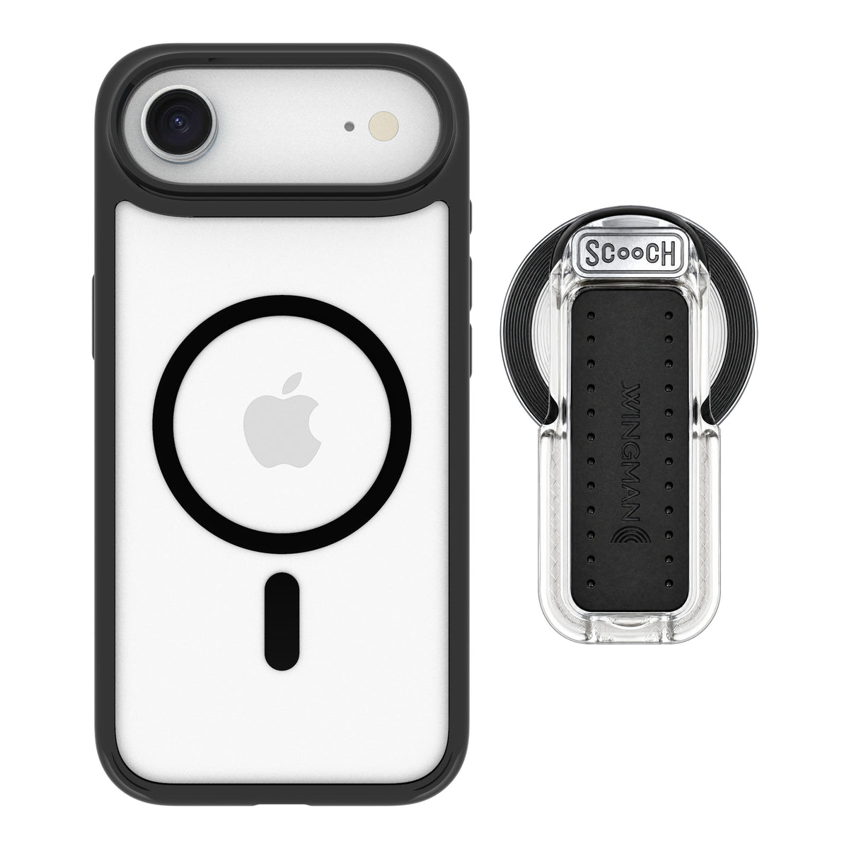 Scooch MagCase Tuxedo Clear for iPhone Air — MagSafe Wingback Bundle - Clear