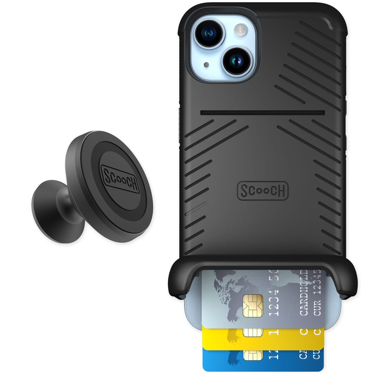 Scooch Wingmate Black for iPhone 14 — Starter Bundle