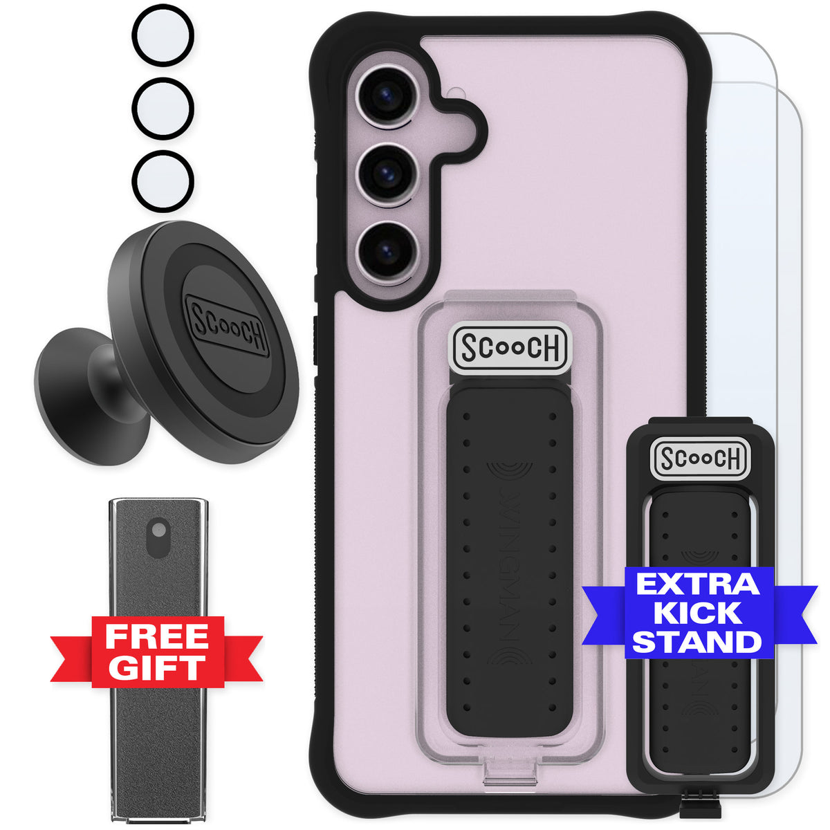 Scooch Wingman Tuxedo Clear for Galaxy S25+ — Defender Bundle