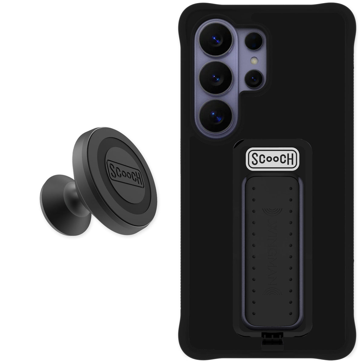 Scooch Wingman Black for Galaxy S26 Ultra — Starter Bundle